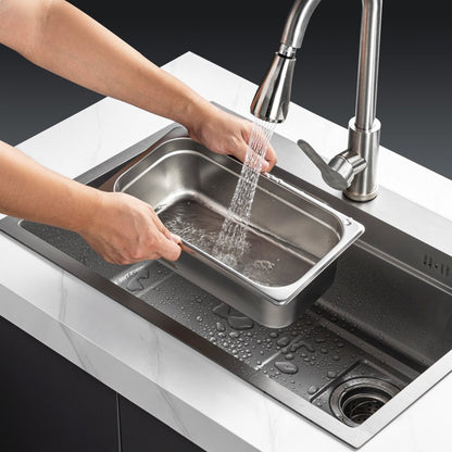 UCT8134-6 - Durable 1/3 Size Stainless Steel Hotel Pans with Anti-Jam Design