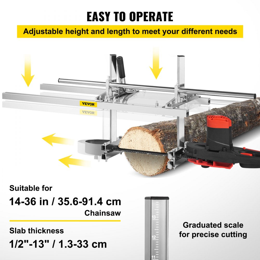 010462381839 - Portable 36" Chainsaw Mill for Smooth-Cut Slabs