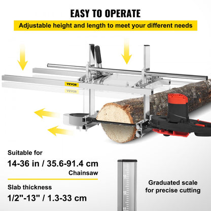 010462381839 - Portable 36" Chainsaw Mill for Smooth-Cut Slabs