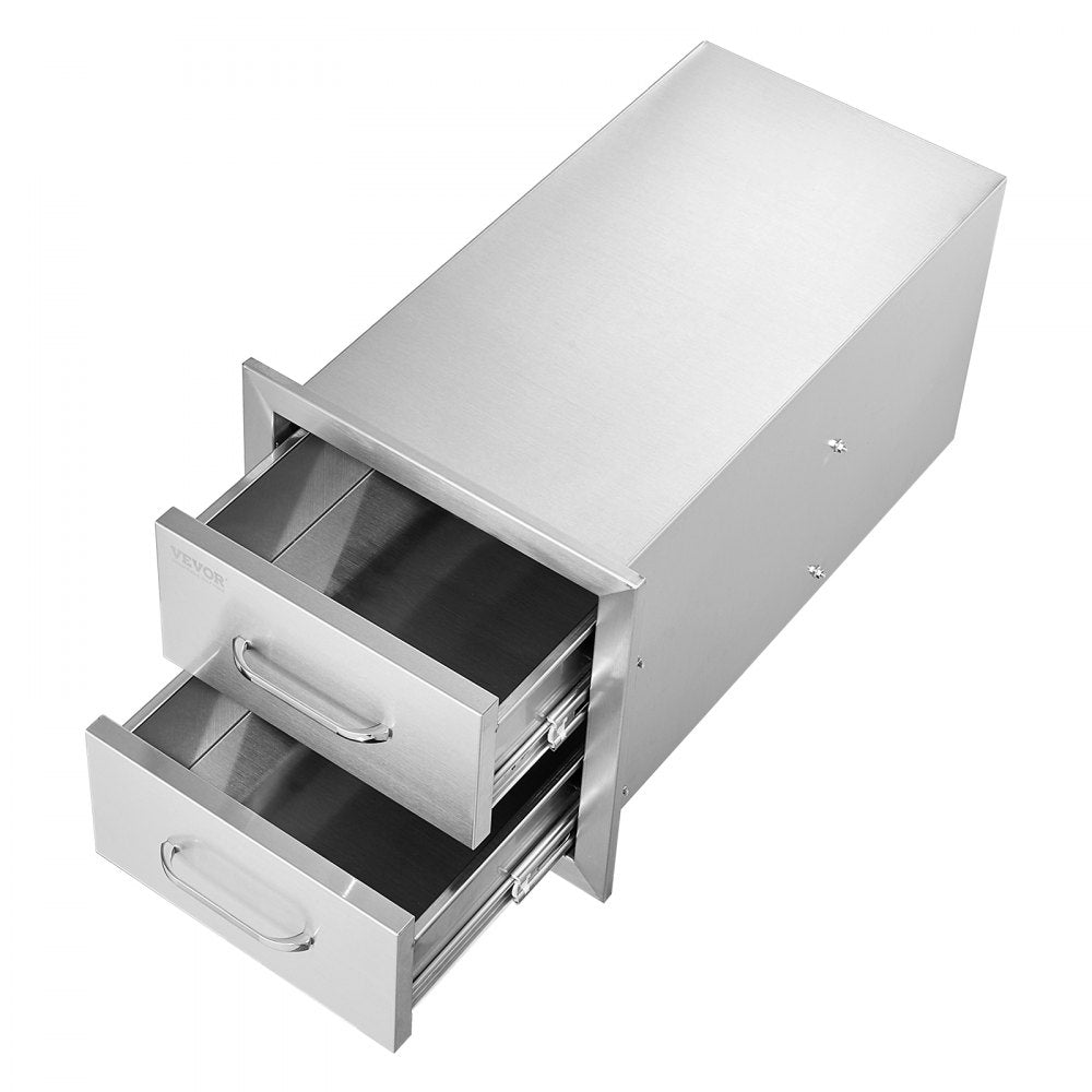 KM-CTG-2302-SKU15 - Durable 14"x23" Stainless Steel BBQ Drawers for Outdoor Kitchen