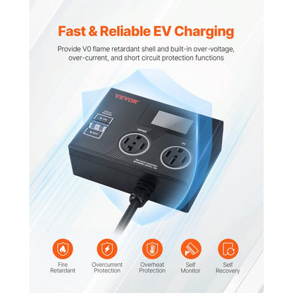 LV03 - Smart NEMA Splitter Switch for EVs with LCD & LED Indicators