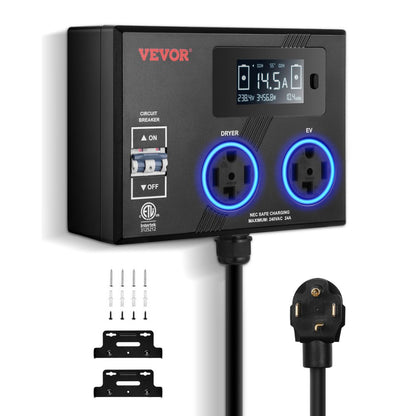 LV02 - NEMA Splitter Switch for EVs with LCD & Dual Outputs