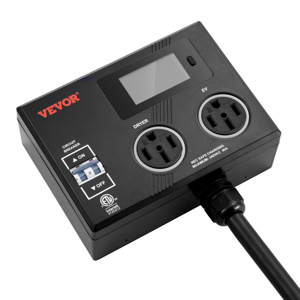 LV04 - ETL Certified NEMA 14-50 Splitter with LCD Display for EV Charging