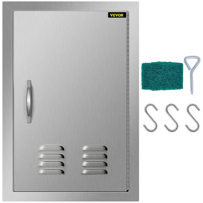 DTF-14x20IN - 14" x 20" Stainless Steel BBQ Island Door with Magnetic Closure