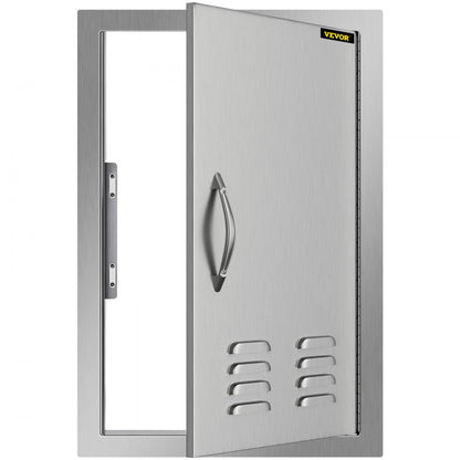 DTF-14x20IN - 14" x 20" Stainless Steel BBQ Island Door with Magnetic Closure
