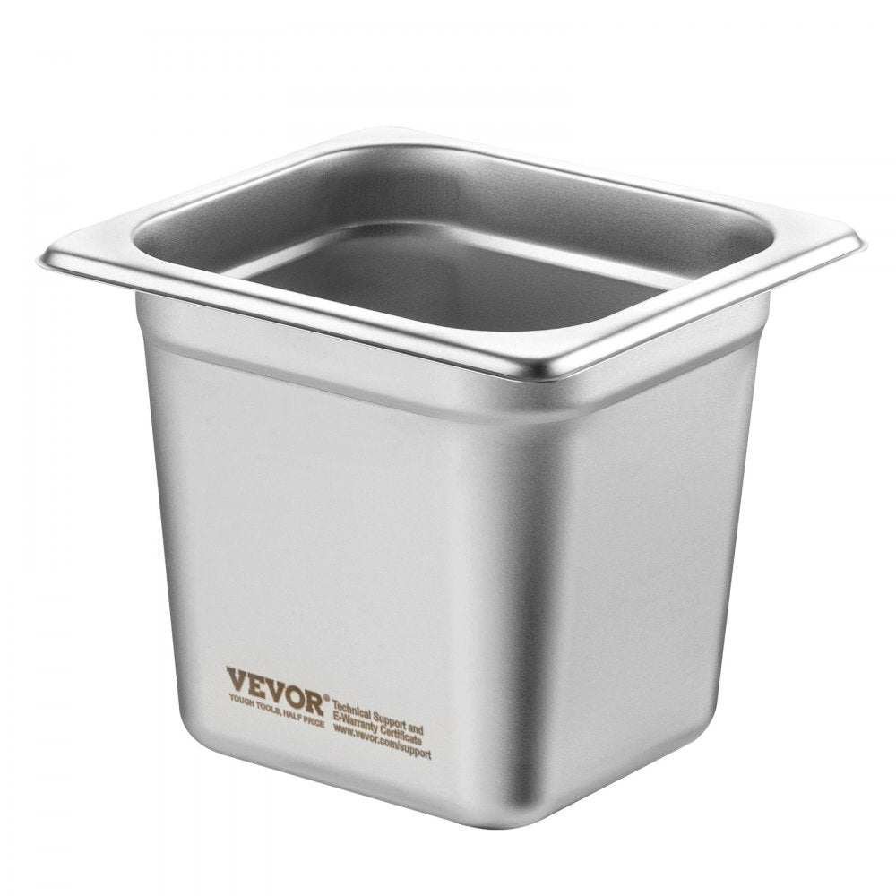 UCT8166-6 - 6 Pack 6" Deep Anti-Jam Stainless Steel Hotel Pans