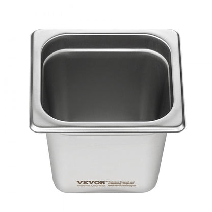 UCT8166-6 - 6 Pack 6" Deep Anti-Jam Stainless Steel Hotel Pans