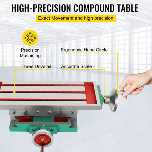 010230619047 - Precision Cast Iron Milling Table, 17.7 in x 6.7 in