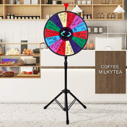 010635778262 - 18" Adjustable Acrylic Prize Wheel with 14 Custom Slots