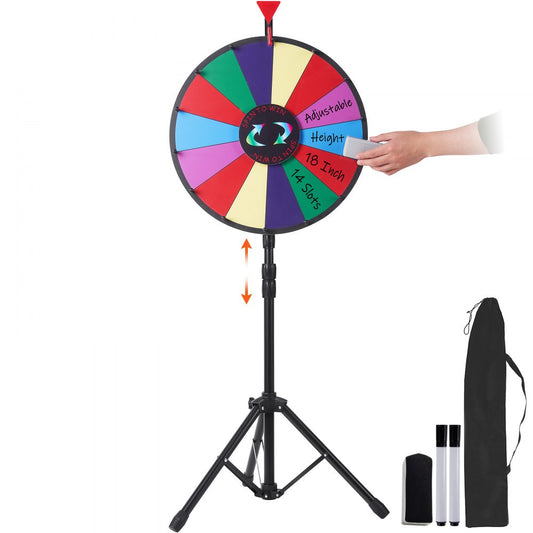 010635778262 - 18" Adjustable Acrylic Prize Wheel with 14 Custom Slots