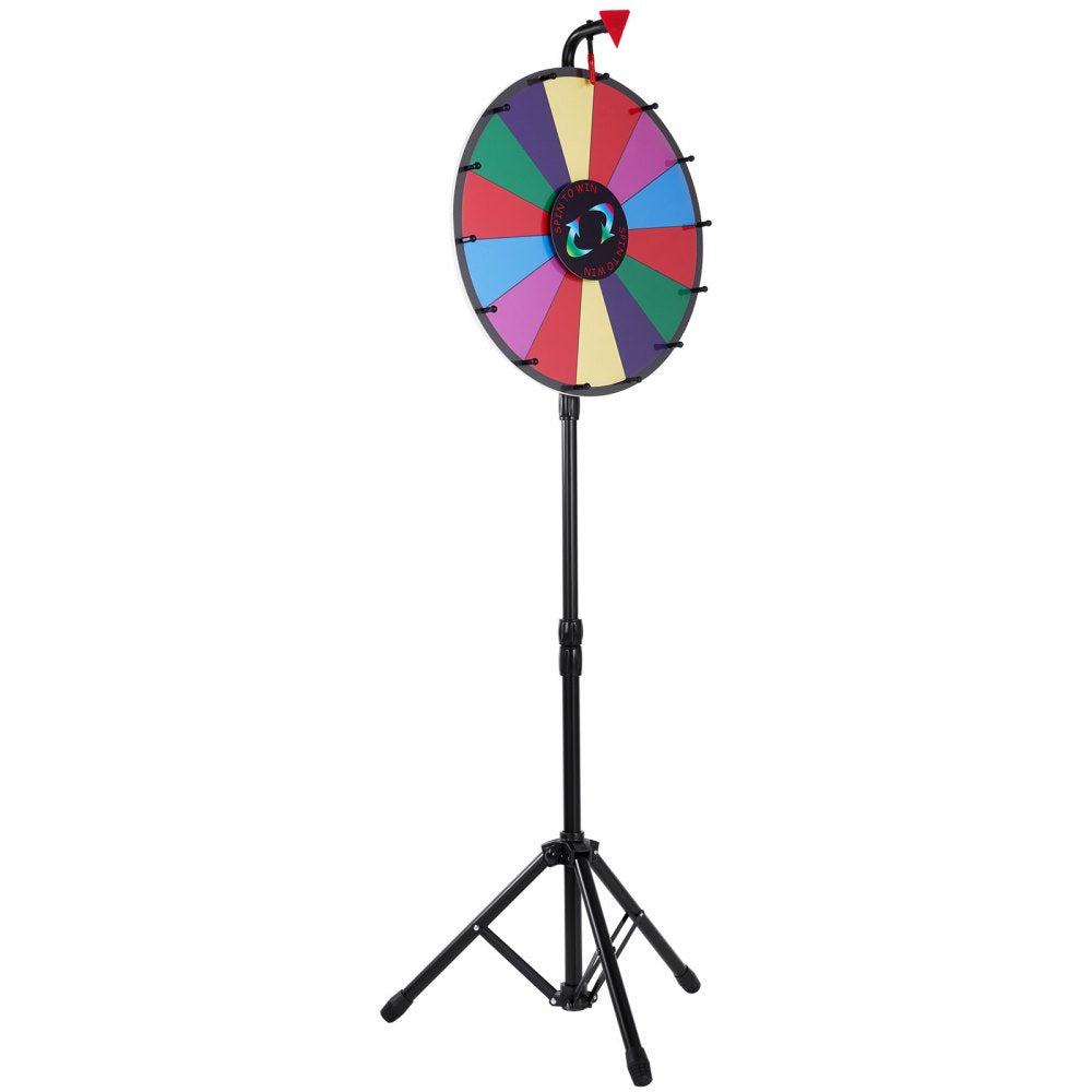 010635778262 - 18" Adjustable Acrylic Prize Wheel with 14 Custom Slots