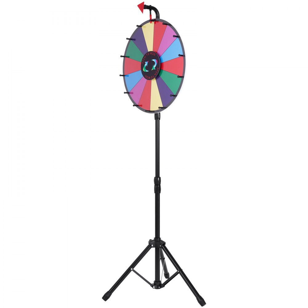 010635778262 - 18" Adjustable Acrylic Prize Wheel with 14 Custom Slots