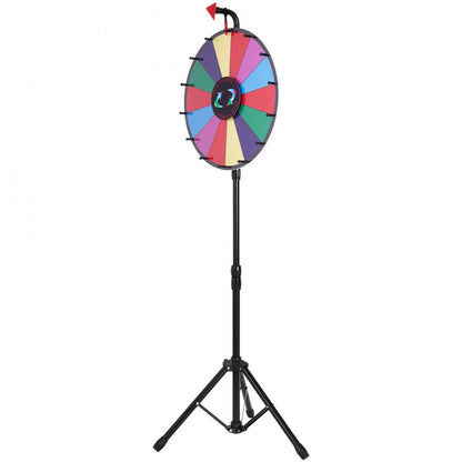 010635778262 - 18" Adjustable Acrylic Prize Wheel with 14 Custom Slots