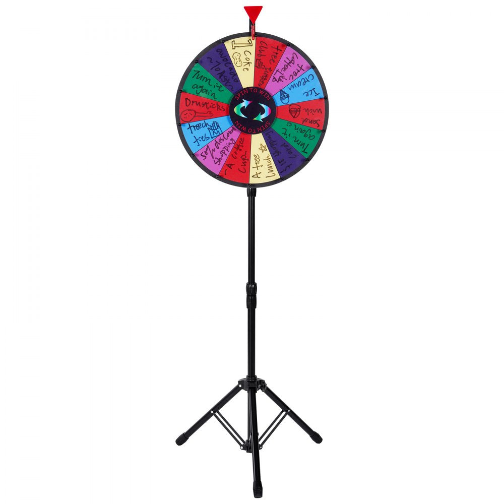 010635778262 - 18" Adjustable Acrylic Prize Wheel with 14 Custom Slots