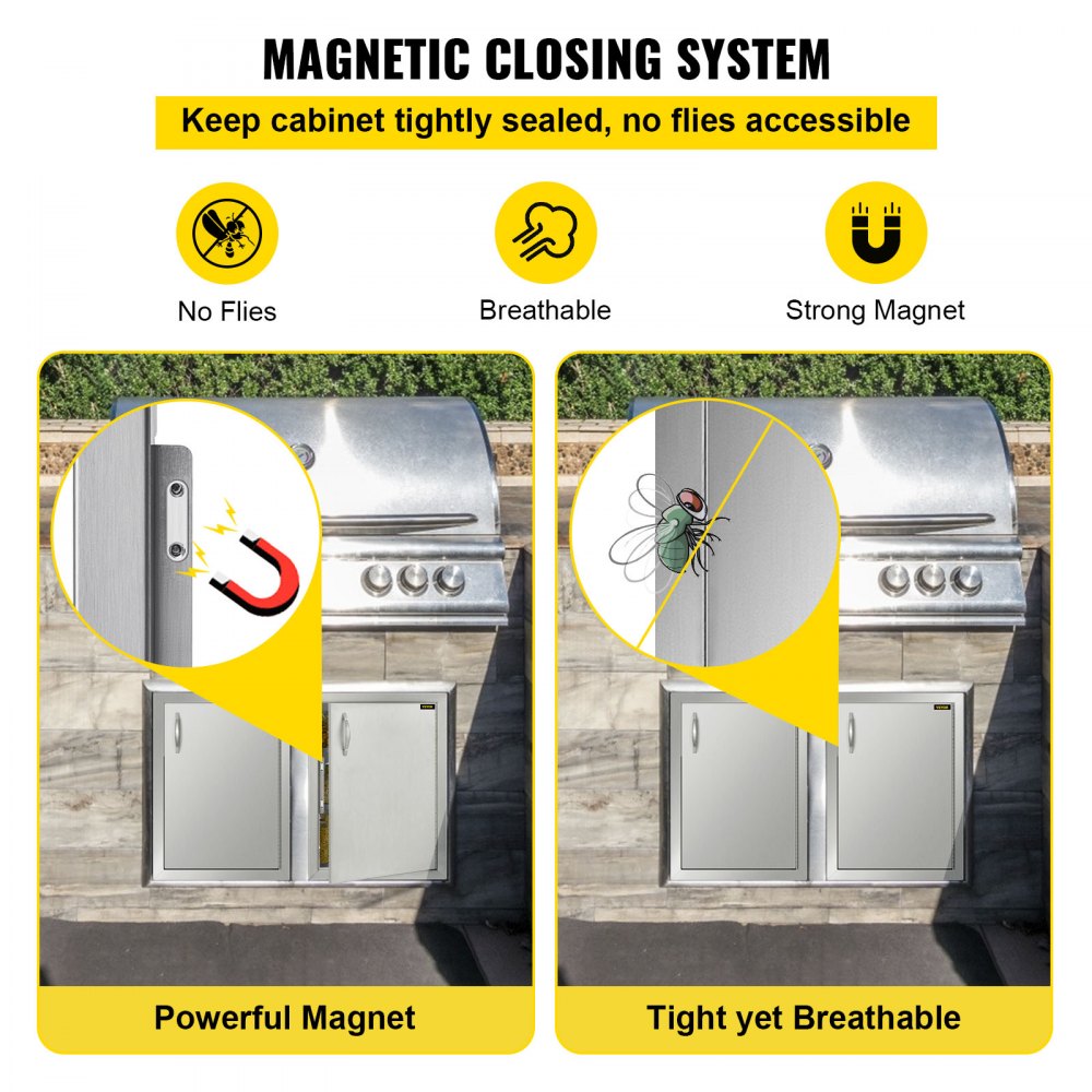 CGM-16x22IN - Premium 304 Stainless Steel Outdoor BBQ Island Access Door 16" x 22"