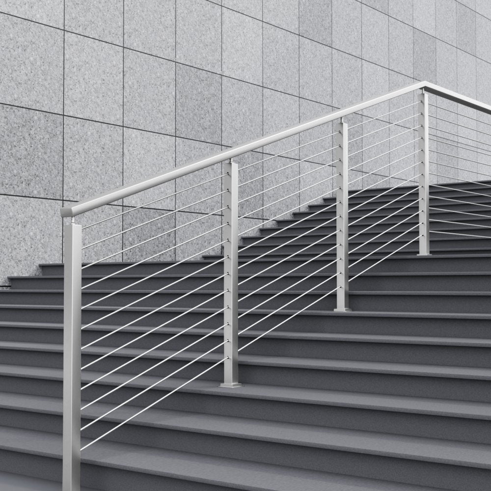 HR-005 - 42" Stainless Steel Stair Railing Post for 30° Angles