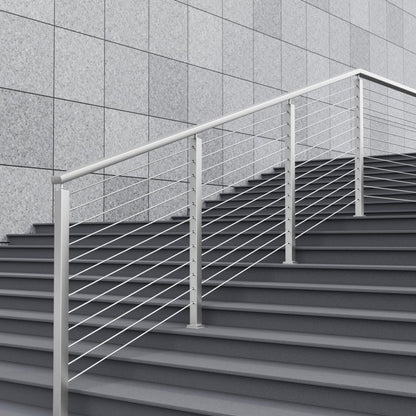 HR-005 - 42" Stainless Steel Stair Railing Post for 30° Angles