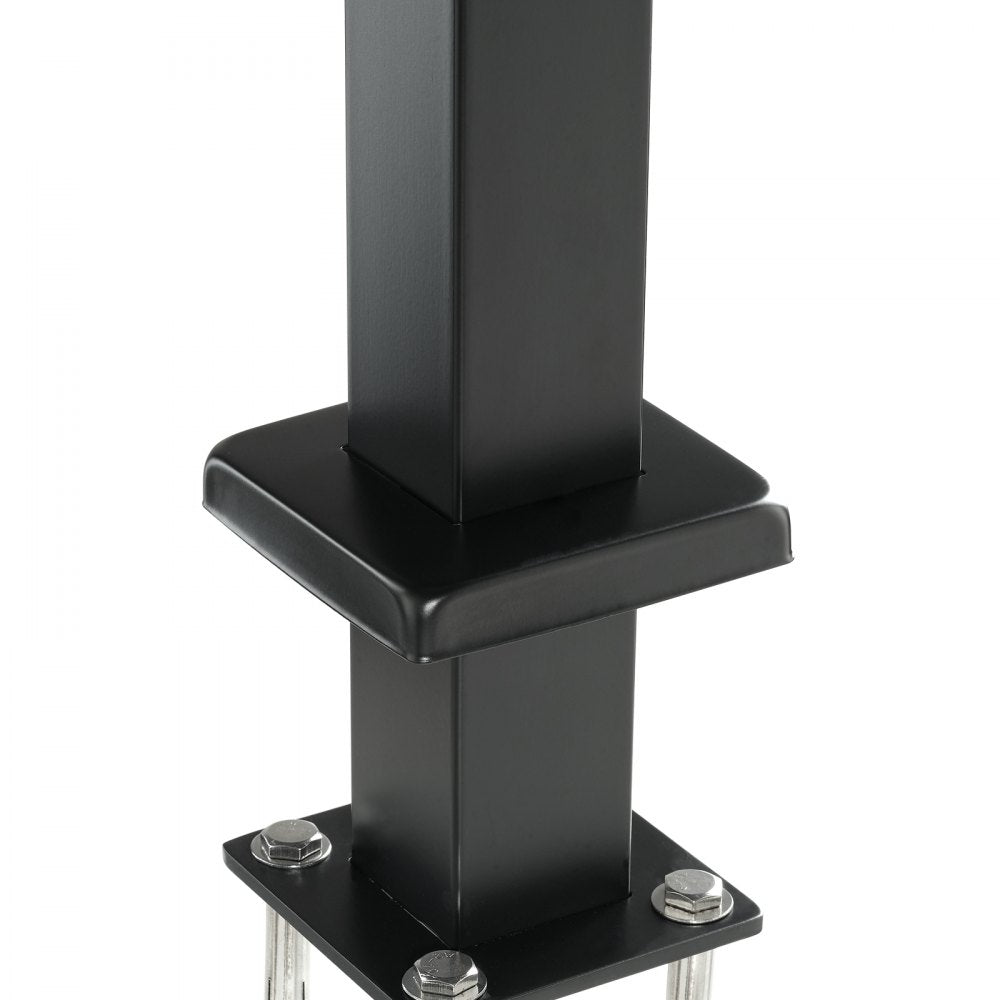 HR-008 - Black 36" Stainless Steel Cable Railing Post, Easy Install & Durable