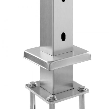 HR-012 - Durable SUS304 Stainless Steel Cable Railing Post with Brackets