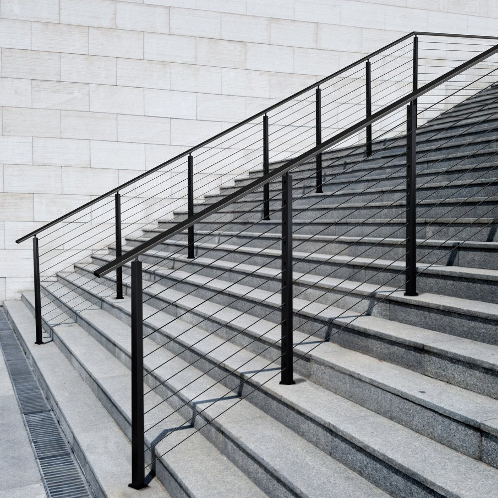 HR-006 - 42"x2" Stainless Steel Cable Railing Post with Pre-Drilled Holes