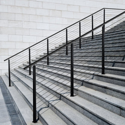 HR-006 - 42"x2" Stainless Steel Cable Railing Post with Pre-Drilled Holes