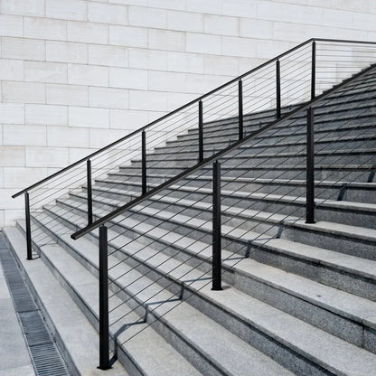 HR-015G - 36" SUS304 Stainless Steel Cable Railing Post with Pre-Drilled Holes