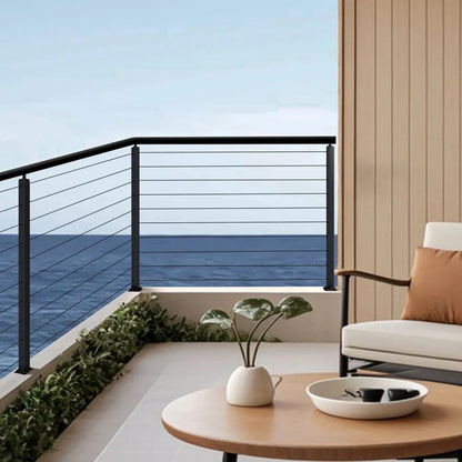 HR-016 - SUS304 Stainless Steel 36" Corner Railing Post with Easy Installation