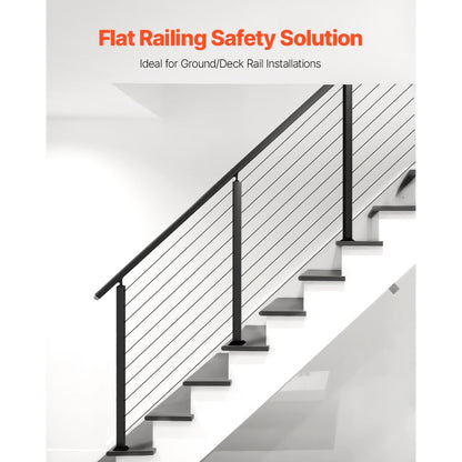 HR-010 - 36" Stainless Steel Cable Railing Post for Decks and Stairs