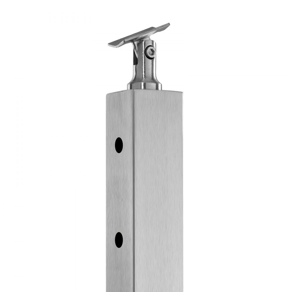 HR-012 - Durable 36x2 Stainless Steel Cable Railing Post with Pre-Drilled Holes