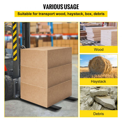 010744900694 - Heavy-Duty 2200lbs Steel Pallet Fork for Category 1 Tractors