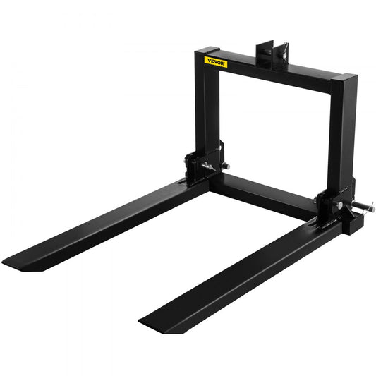 010744900694 - Heavy-Duty 2200lbs Steel Pallet Fork for Category 1 Tractors