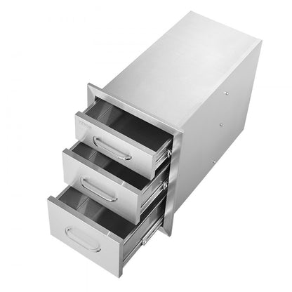 KM-CTG-2302-SKU4 - Stainless Steel Outdoor Kitchen Drawer 14" W x 20.3" H
