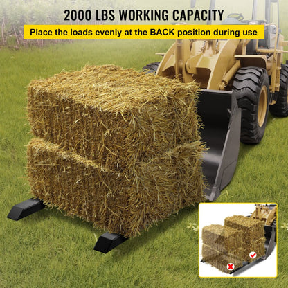 UN-C-2000LB - Heavy-Duty 46.9" Clamp-On Forks for 2000 lbs Capacity