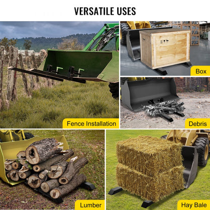 C-2000LB - 60" VEVOR Heavy-Duty Pallet Forks for Loaders, 2000 lbs Capacity