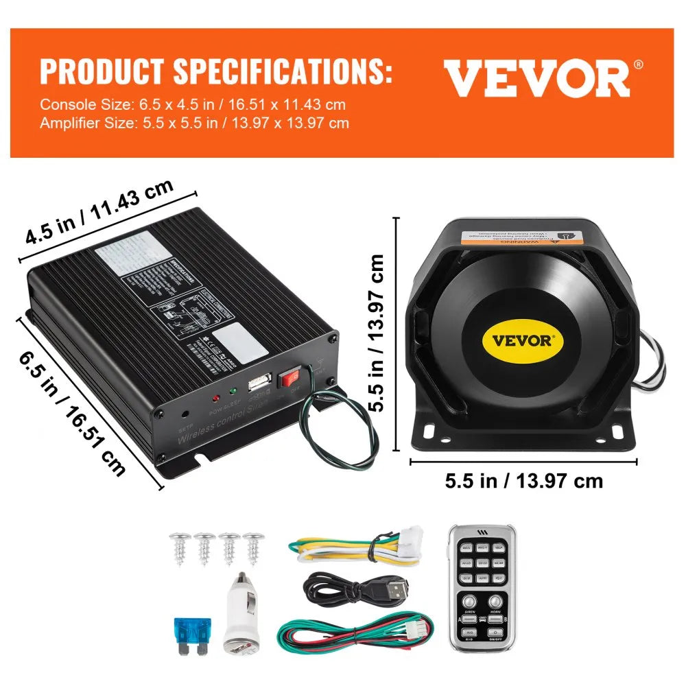 010903890130 - 200W Emergency Siren Kit with Handheld Microphone