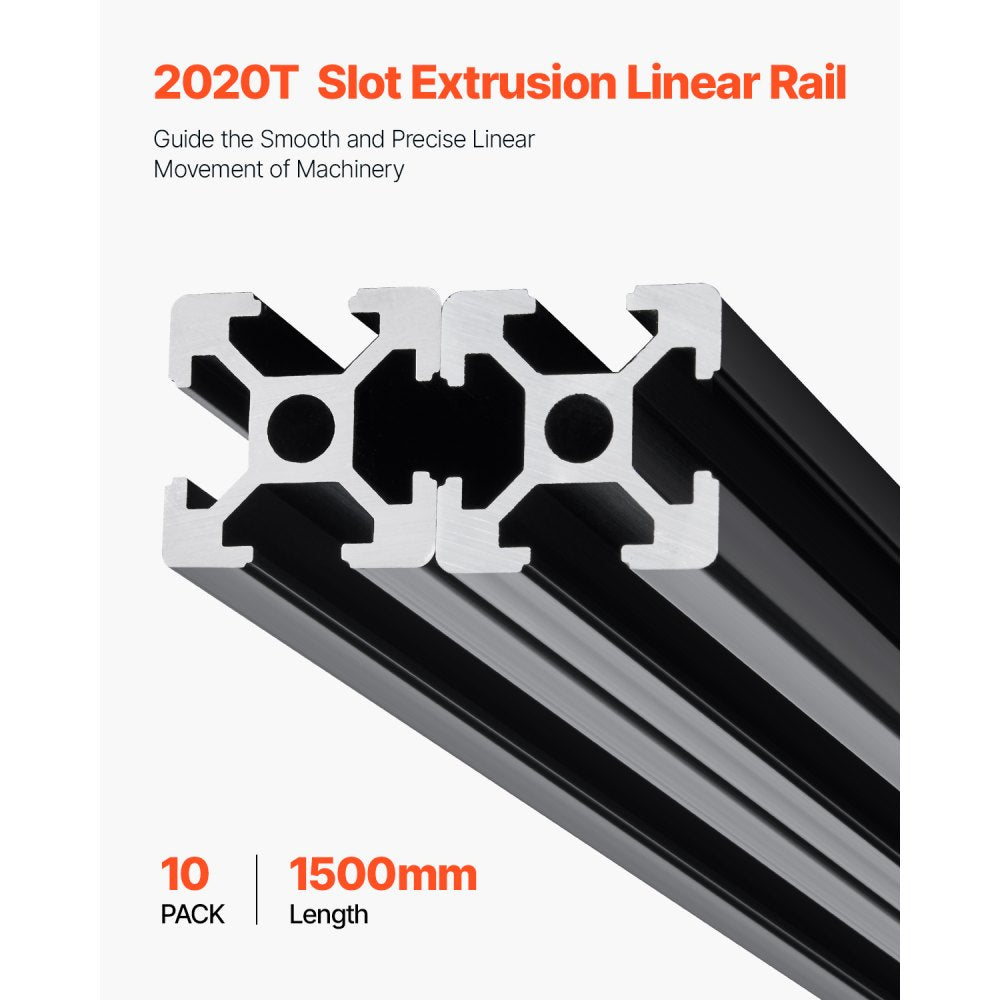2020-150-10 - 59.06 in Anodized Aluminum Linear Rail System for Custom Builds