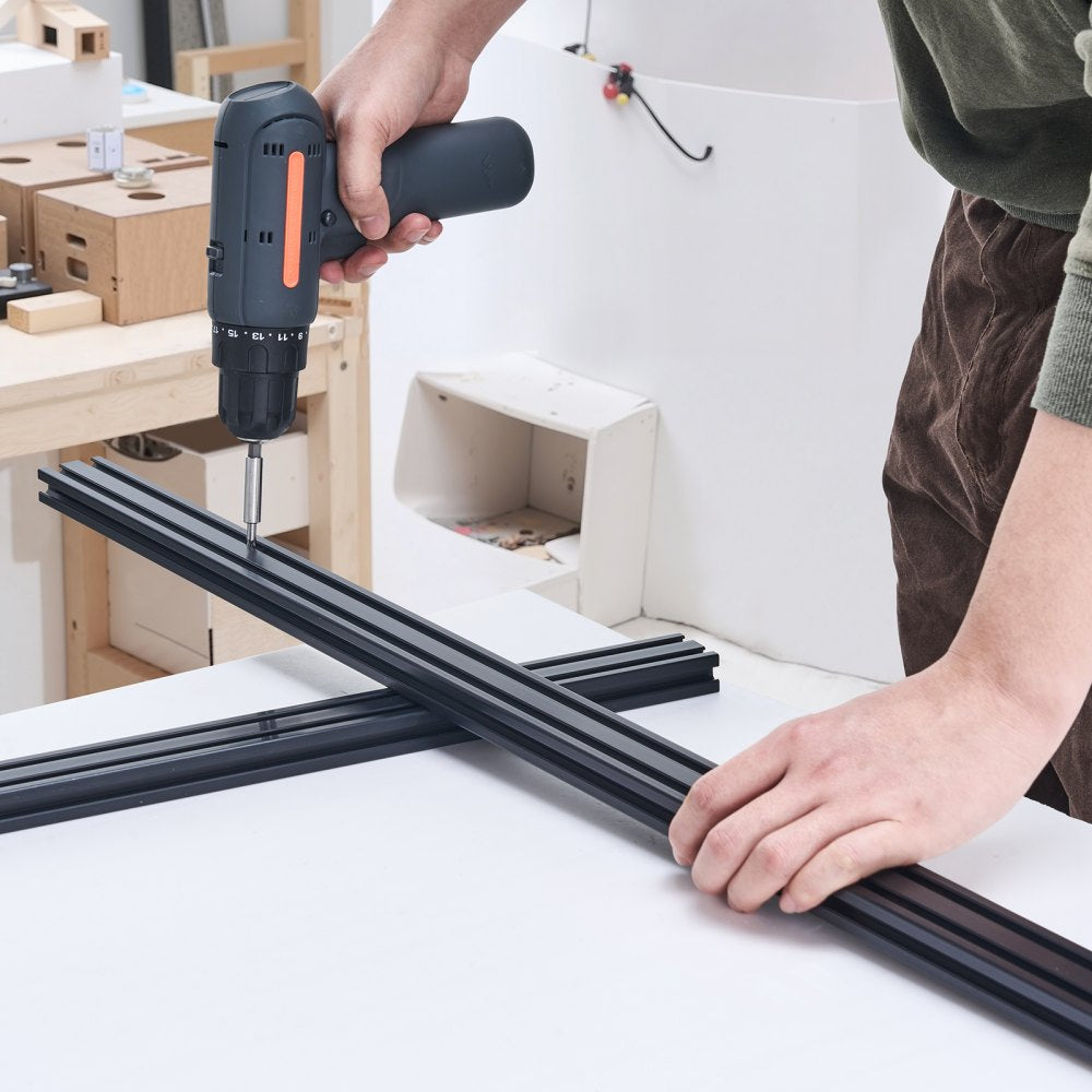 2040-100-5 - 39.4" T-Slot Aluminum Rail Set for DIY Projects