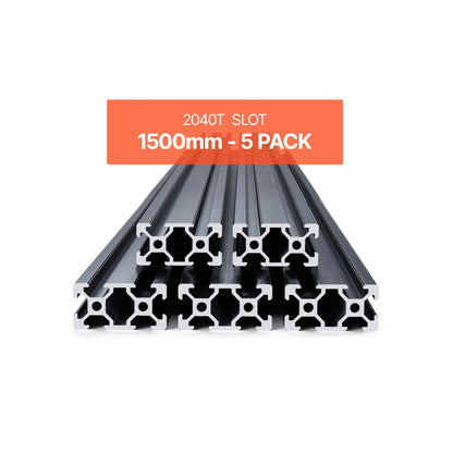 2040-150-5 - Durable 59" Aluminum T-Slot Rail Set, 5 Pieces