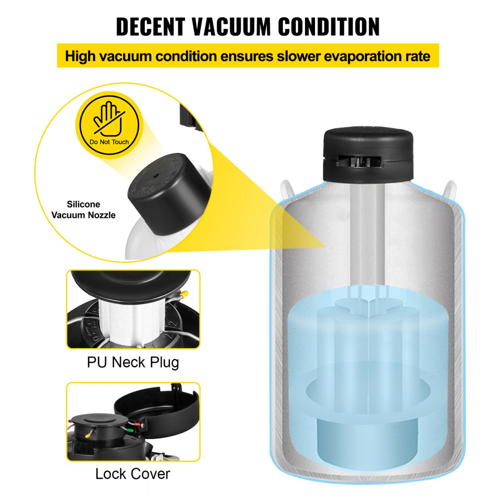 010719379820 - 20L Lightweight Liquid Nitrogen Tank for Labs & Research