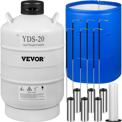 010719379820 - 20L Lightweight Liquid Nitrogen Tank for Labs & Research