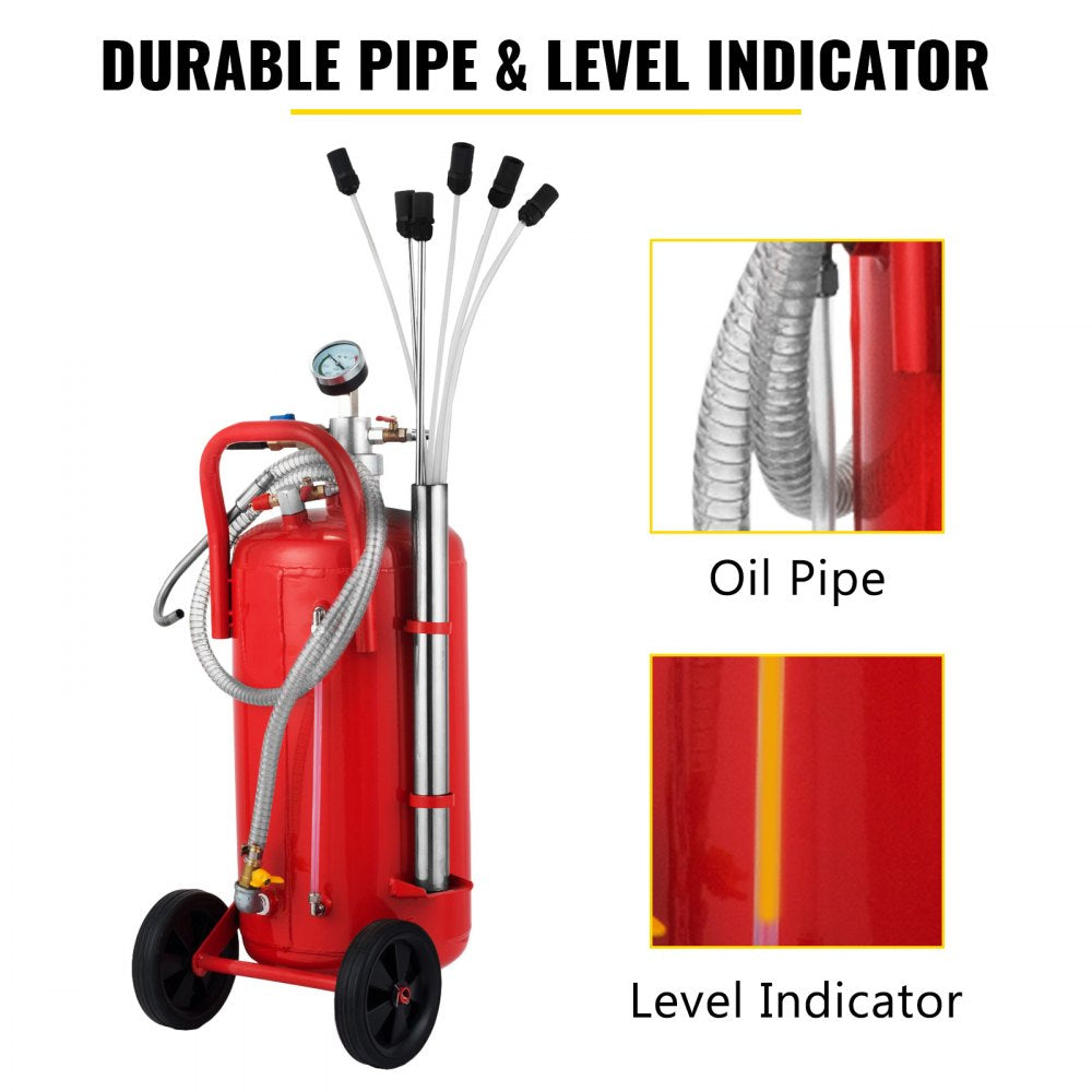 010579373590 - 22.7L Portable Pneumatic Waste Oil Extractor for Garage & Outdoor Use