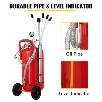 010579373590 - 22.7L Portable Pneumatic Waste Oil Extractor for Garage & Outdoor Use