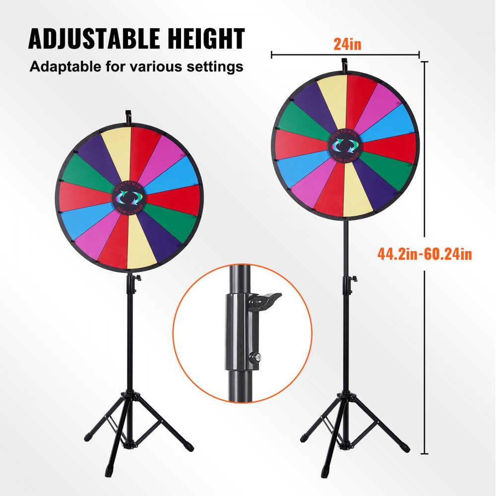 010301728668 - 24" Dry Erase Prize Wheel with Adjustable Tripod Stand