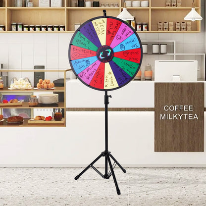 010301728668 - 24" Dry Erase Prize Wheel with Adjustable Tripod Stand