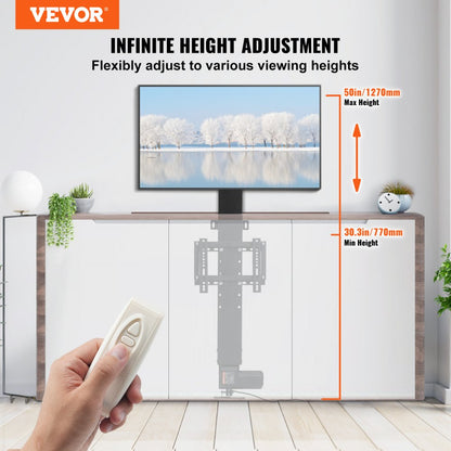 010460321485 - Electric TV Lift Stand for 28-32 Inch TVs, Adjustable 30.4-50 Inches