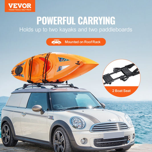 C11-2 - Secure J-Bar Kayak Roof Rack for Two Kayaks