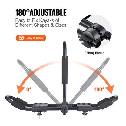 C11-2 - Secure J-Bar Kayak Roof Rack for Two Kayaks