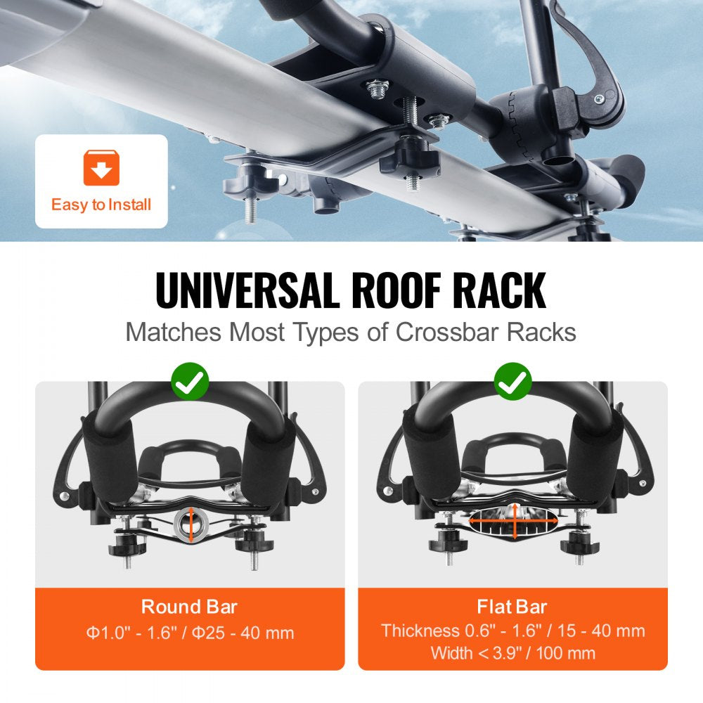 C11-2 - Secure J-Bar Kayak Roof Rack for Two Kayaks