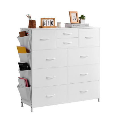 ZWE-BC-SS-06 - Modern 10-Drawer Fabric Dresser with Steel Frame