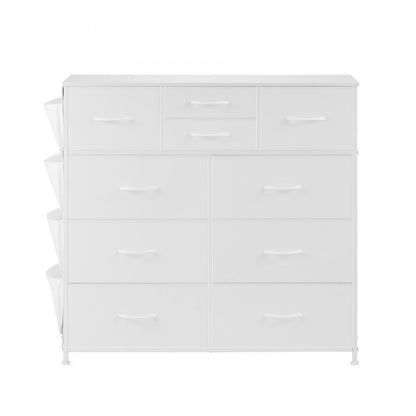 ZWE-BC-SS-06 - Modern 10-Drawer Fabric Dresser with Steel Frame